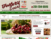 Tablet Screenshot of fosterssupermarketevart.com